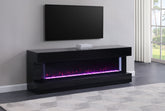 Orleans Furniture - Coaster - Vallerie 71-inch TV Stand with Visual Flame Box Black - 710022